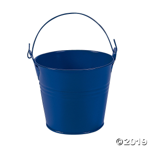 Mini Navy Favor Pails (Per Dozen)