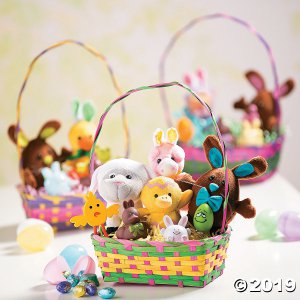 Multicolor Rectangular Easter Baskets (Per Dozen)