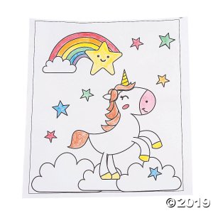Unicorn Paint Activity Sheets (Per Dozen)