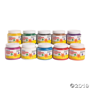 1 lb Assorted Colors Powdered Tempera Paint - Set of 10 (1 Set(s))