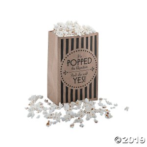 Medium Wedding Popcorn Kraft Paper Treat Bags (Per Dozen)