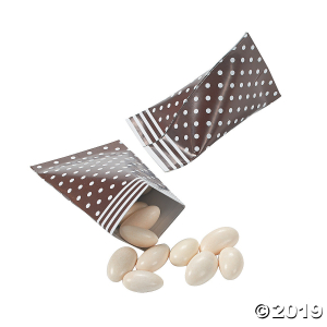 Chocolate Brown Polka Dot Favor Containers (24 Piece(s))