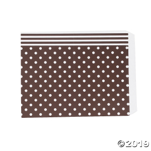 Chocolate Brown Polka Dot Favor Containers (24 Piece(s))