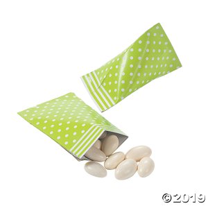 Lime Green Polka Dot Sour Cream Favor Containers (24 Piece(s))