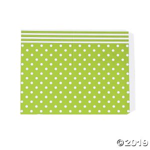 Lime Green Polka Dot Sour Cream Favor Containers (24 Piece(s))