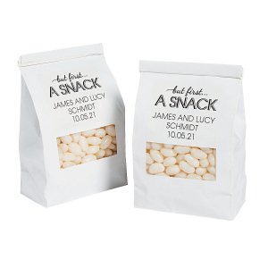 Personalized But First A Snack Treat Bags (24 Piece(s))