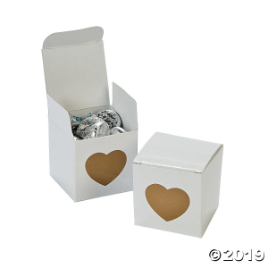 Gold Heart Favor Boxes (24 Piece(s))