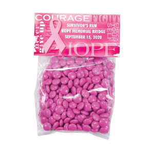 Personalized Pink Ribbon DIY Favor Bags (50 Piece(s))
