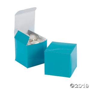 Mini Turquoise Favor Boxes (24 Piece(s))