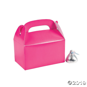Mini Hot Pink Favor Boxes (24 Piece(s))