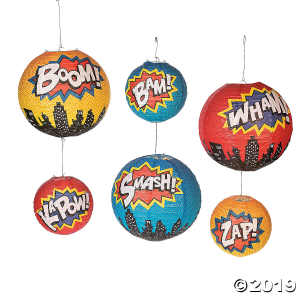 Superhero Hanging Paper Lanterns (6 Piece(s))
