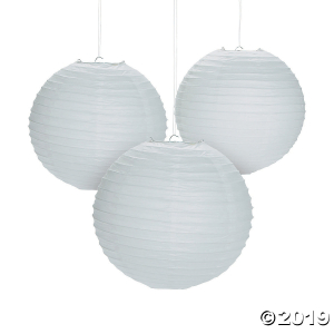 White Hanging Paper Lanterns (6 Piece(s))