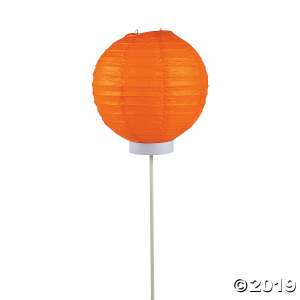 Orange Light-Up Paper Lantern Balloons (3 Piece(s))