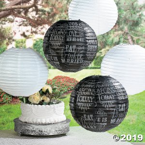 Wedding Chalkboard Hanging Paper Lanterns (6 Piece(s))