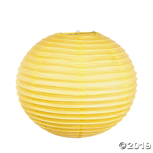 18" Yellow Hanging Paper Lanterns (6 Piece(s))