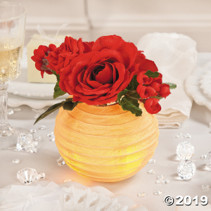 Mini Ivory Hanging Paper Lanterns (Per Dozen)