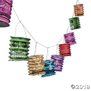 Tiki Face Hanging Paper Lanterns