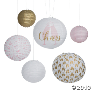 Cheers Printed Hanging Paper Lanterns (6 Piece(s))