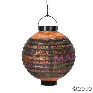 Party Gras Printed Light-Up Hanging Paper Lanterns (3 Piece(s))