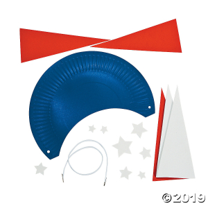 Paper Plate Patriotic Hat Craft Kit (Makes 12)