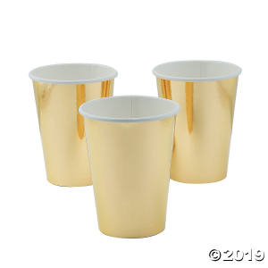 Gold Foil Paper Cups (8 Piece(s))