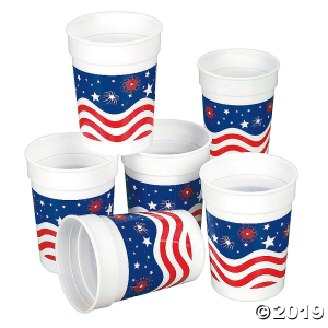 Patriotic Plastic Tumblers (Per Dozen)