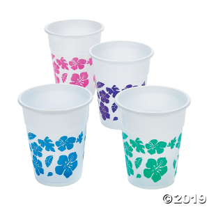 Hibiscus Plastic Cups (50 Piece(s))