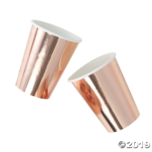 Rose Gold Foil Paper Cups (8 Piece(s))