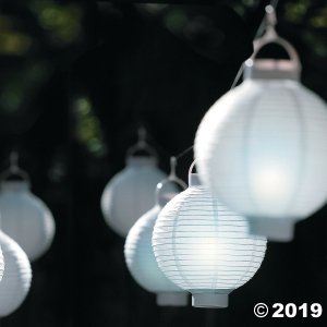 White Light-Up Hanging Paper Lanterns (3 Piece(s))