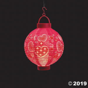 Valentine Hearts Light-Up Hanging Paper Lanterns (3 Piece(s))