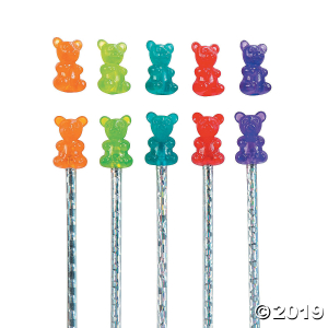 Scented Gummy Teddy Bear Pencil Toppers (24 Piece(s))