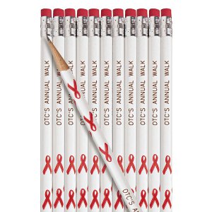 Personalized Red Ribbon Pencils (72 Piece(s))