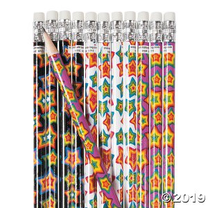Neon Star Pencils (24 Piece(s))