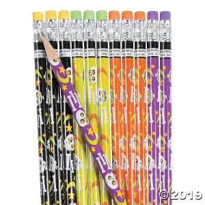 Cute Halloween Skeleton Pencil Assortment (24 Piece(s))