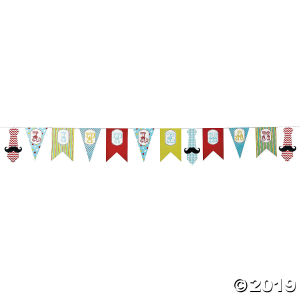 1st Birthday Little Man Cardboard Pennant Banner (1 Piece(s))