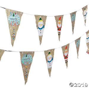 Nordic Noel Christmas Plastic Pennant Banner (1 Piece(s))