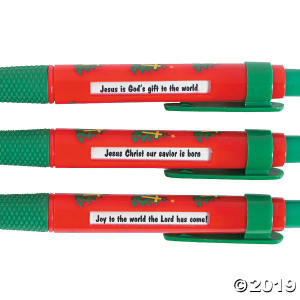 Christmas Religious Message Pens (Per Dozen)