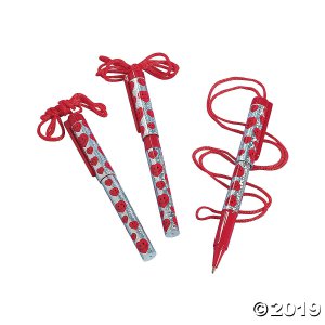 Valentine Pens on A Rope (Per Dozen)