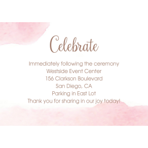 Personalized Copper Blush Ombre Reception Cards (25 Piece(s))