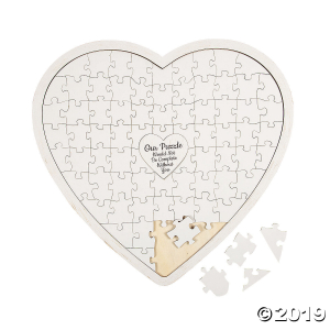 Heart-Shaped Puzzle Guest Book (1 Piece(s))