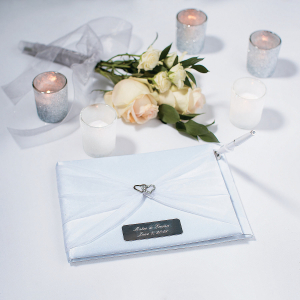 Personalized Two Hearts Wedding Guest Book & Pen Set (1 Set(s))