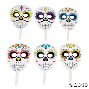 Day of the Dead Sugar Skulls Photo Booth Props (1 Set(s))