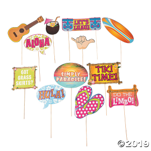 Luau Sayings Photo Stick Props (Per Dozen)