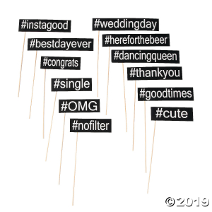 Hashtag Photo Stick Props (Per Dozen)