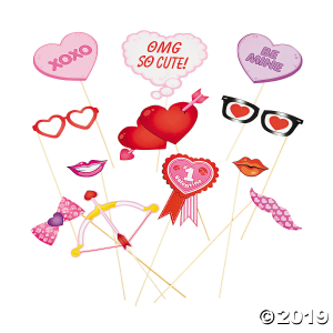 Valentine Photo Stick Props (Per Dozen)