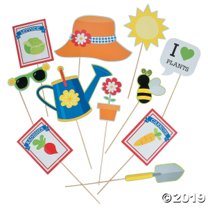 Garden Party Photo Stick Props (Per Dozen)