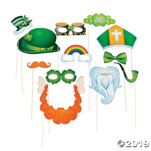 St. Patrick's Day Costume Photo Stick Props (Per Dozen)