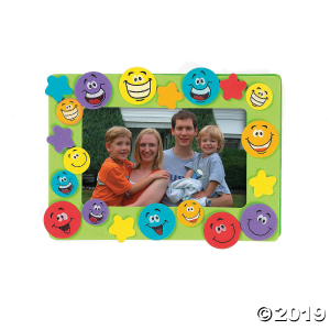 Smile Face Picture Frame Magnet Craft Kit (Makes 12)