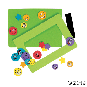 Smile Face Picture Frame Magnet Craft Kit (Makes 12)