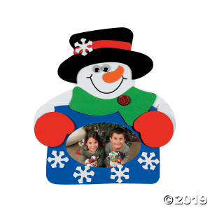 Snowman Picture Frame Magnet Craft Kit - - Makes 12